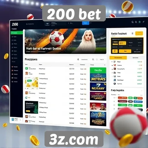 Interface e usabilidade do site 200 bet